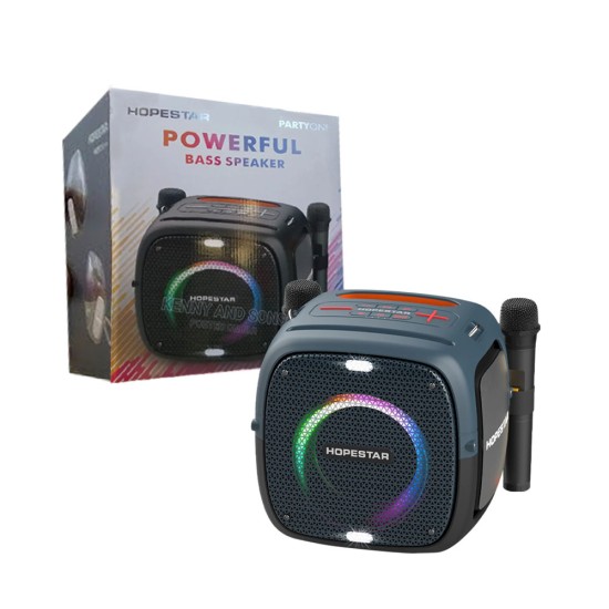 Hopestar Bluetooth Speaker Partyone with two Microphones Blue